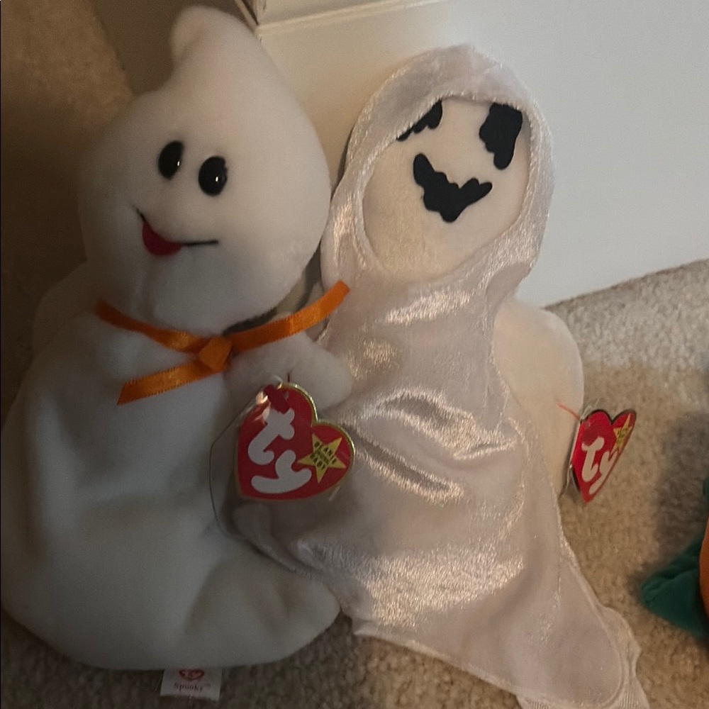 2 Ty Beanie Baby ghosts
